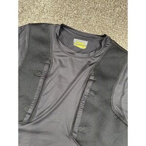 Cabelas Shooting Shirt‎ Mens XL Black Mesh Shoulder Pads Performance Hunting Tee